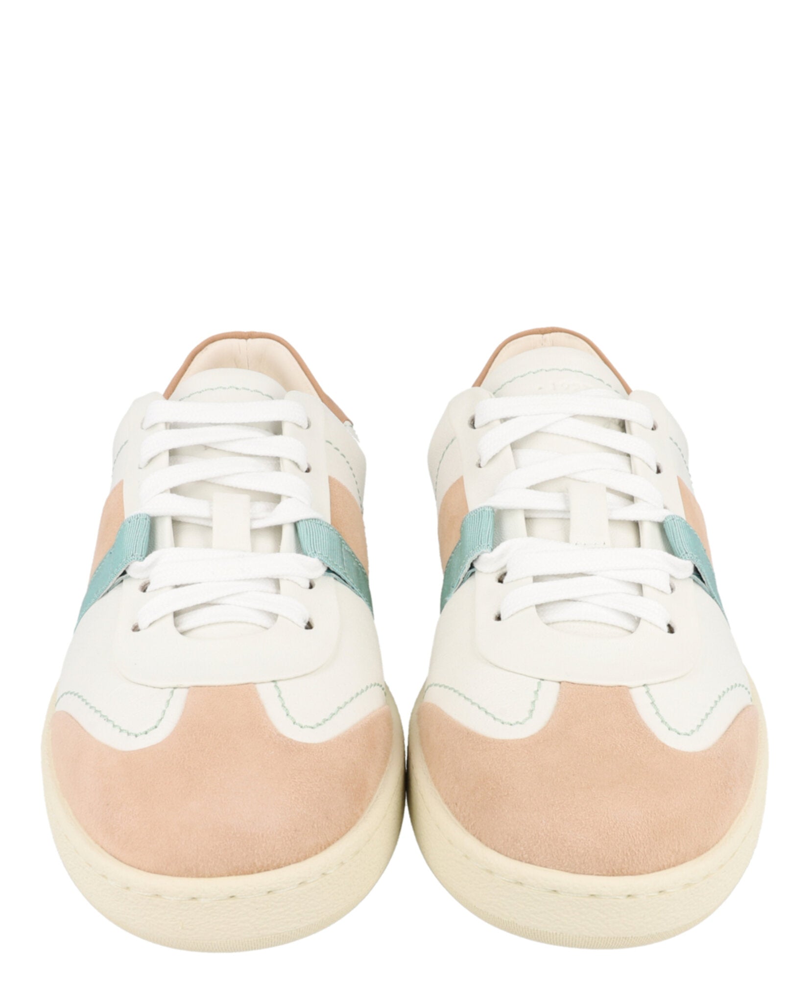 Ferragamo Womens Garda Low Leather Sneakers