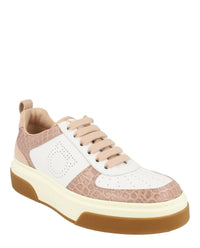 Ferragamo Womens Cassina Low Leather Sneakers