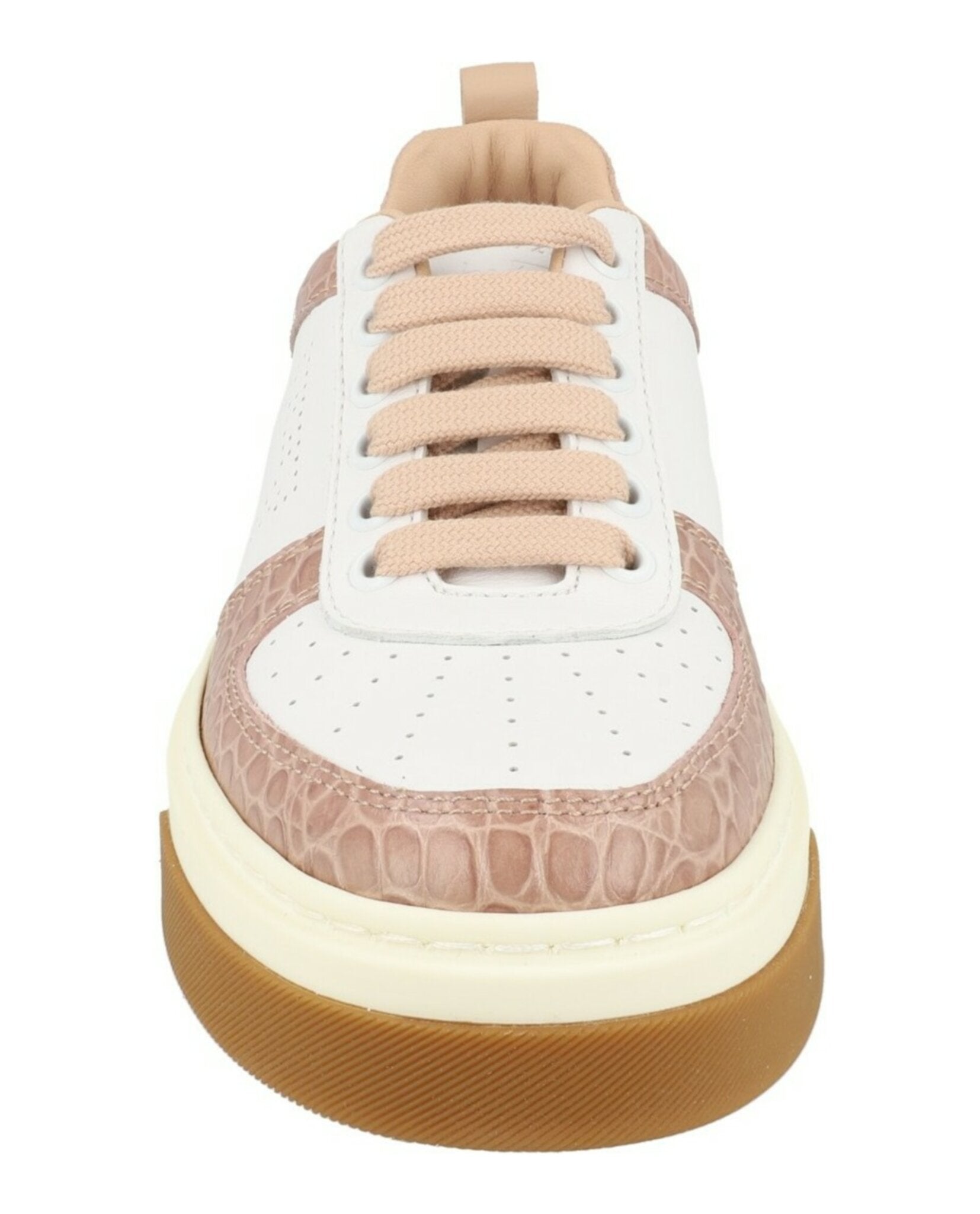 Ferragamo Womens Cassina Low Leather Sneakers