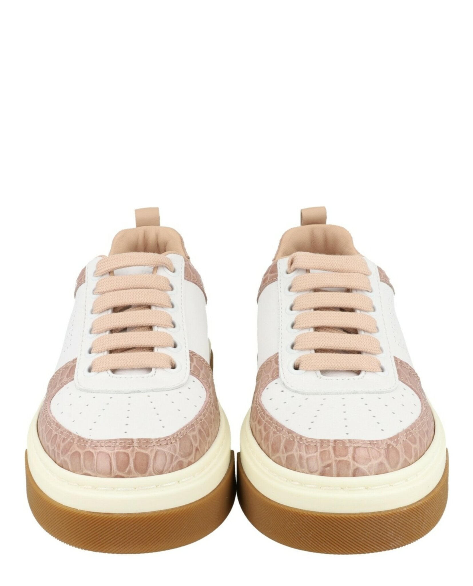 Ferragamo Womens Cassina Low Leather Sneakers
