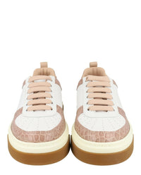 Ferragamo Womens Cassina Low Leather Sneakers