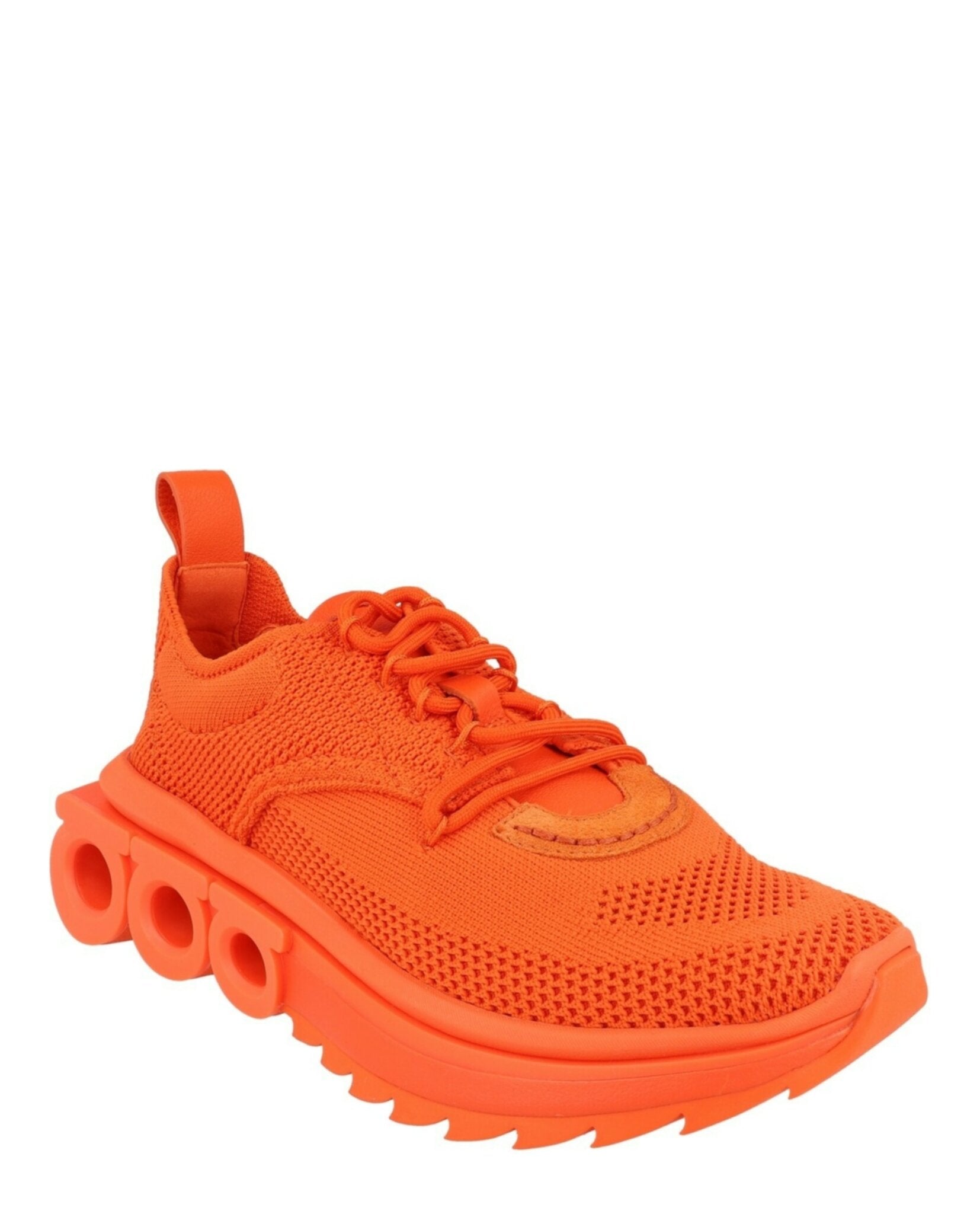Ferragamo Womens Nima Knit Low-Top Sneakers