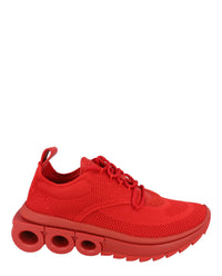 Ferragamo Womens Nima Knit Gancini Low-Top Sneakers