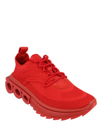 Ferragamo Womens Nima Knit Gancini Low-Top Sneakers