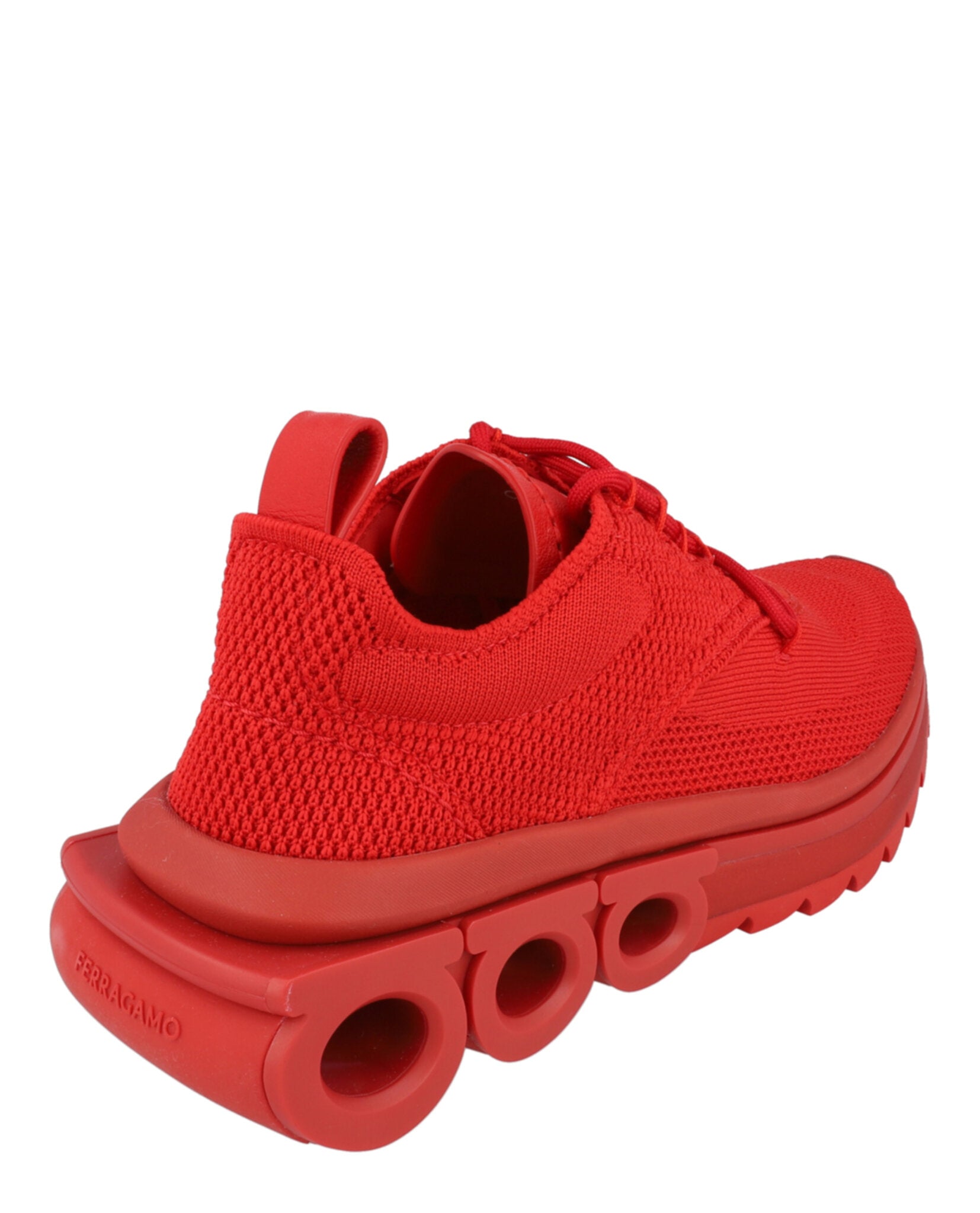 Ferragamo Womens Nima Knit Gancini Low-Top Sneakers