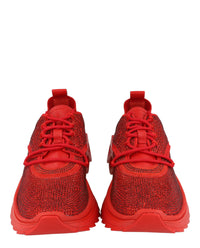Ferragamo Womens Nima Strass Crystal Embellished Sneakers