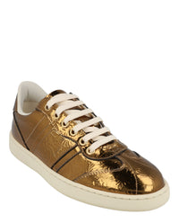 Ferragamo Womens Faith Metallic Sneakers