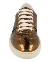 Ferragamo Womens Faith Metallic Sneakers