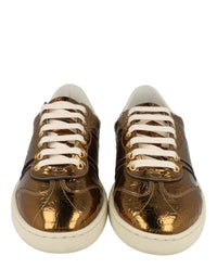 Ferragamo Womens Faith Metallic Sneakers