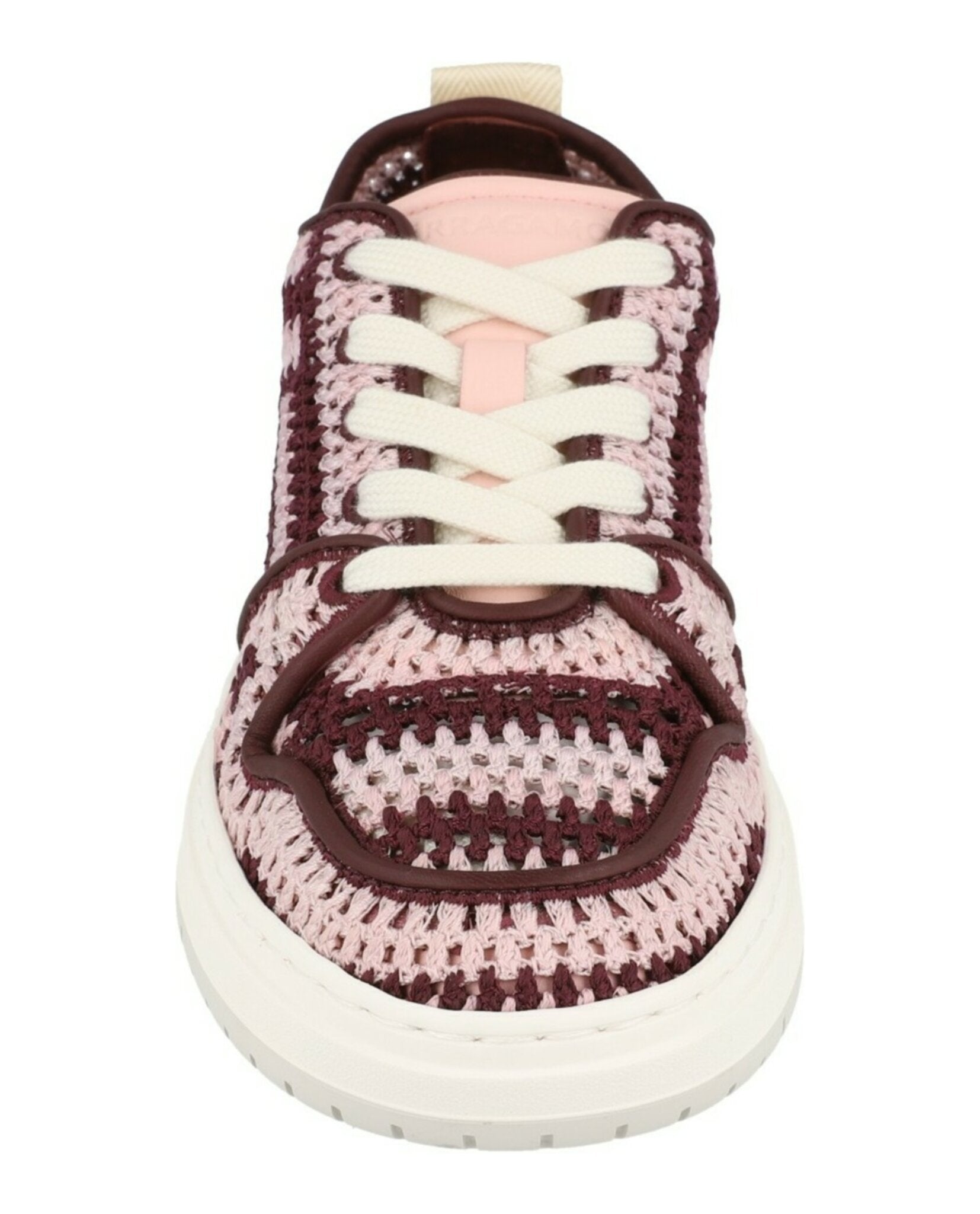 Ferragamo Womens Dennis Crochet Sneakers