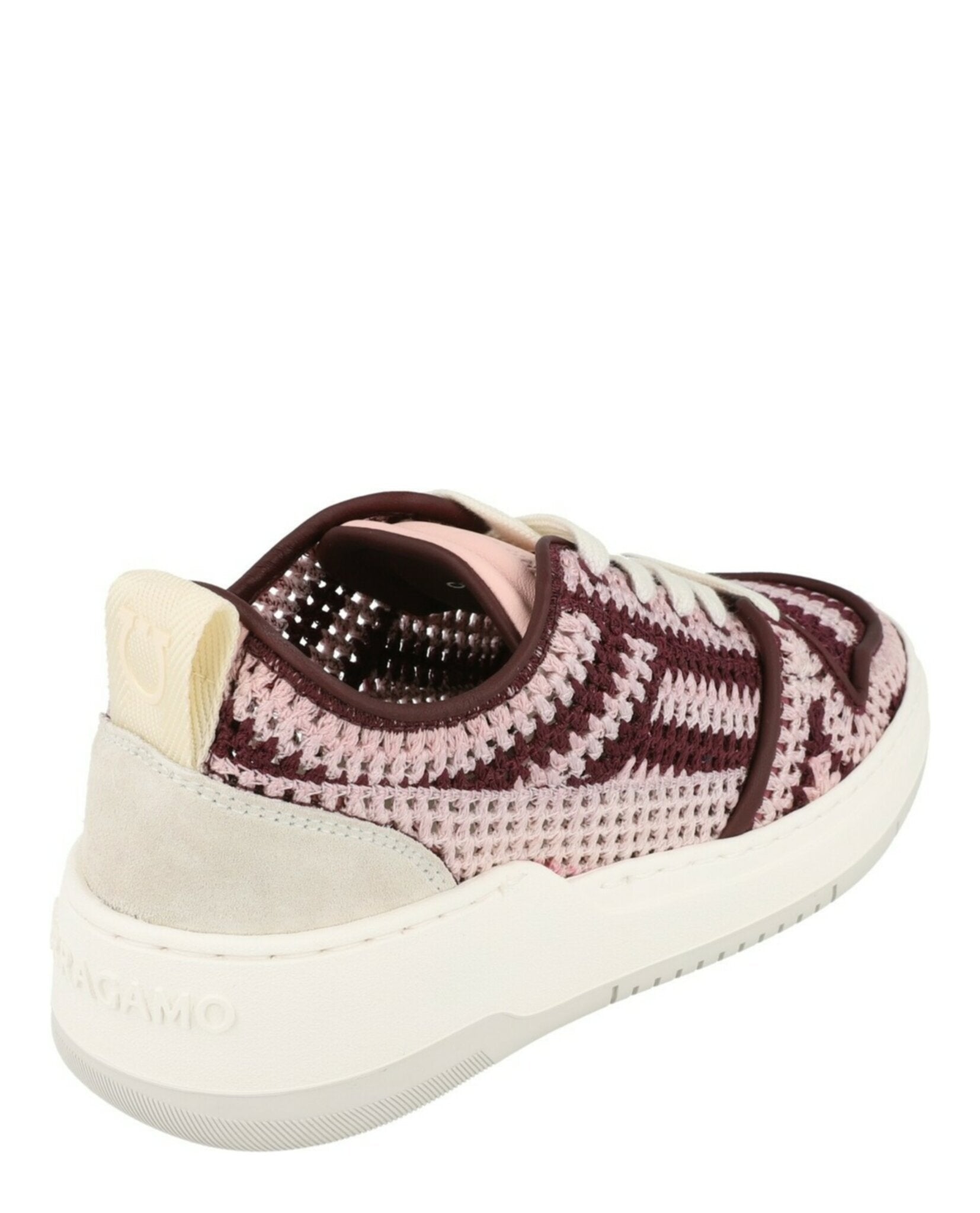 Ferragamo Womens Dennis Crochet Sneakers