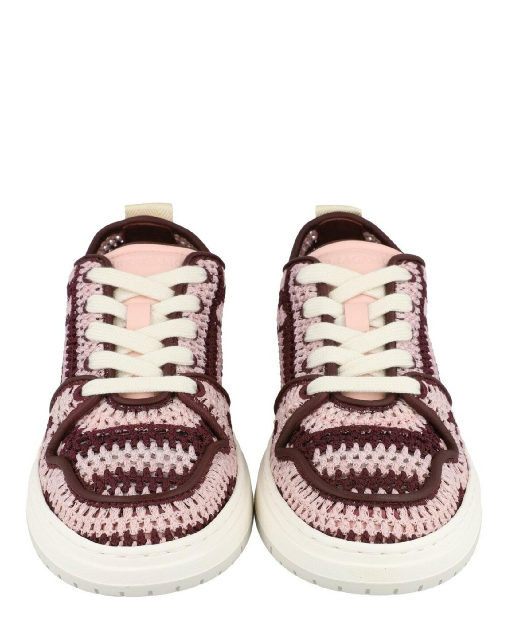 Ferragamo Womens Dennis Crochet Sneakers