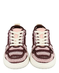 Ferragamo Womens Dennis Crochet Sneakers