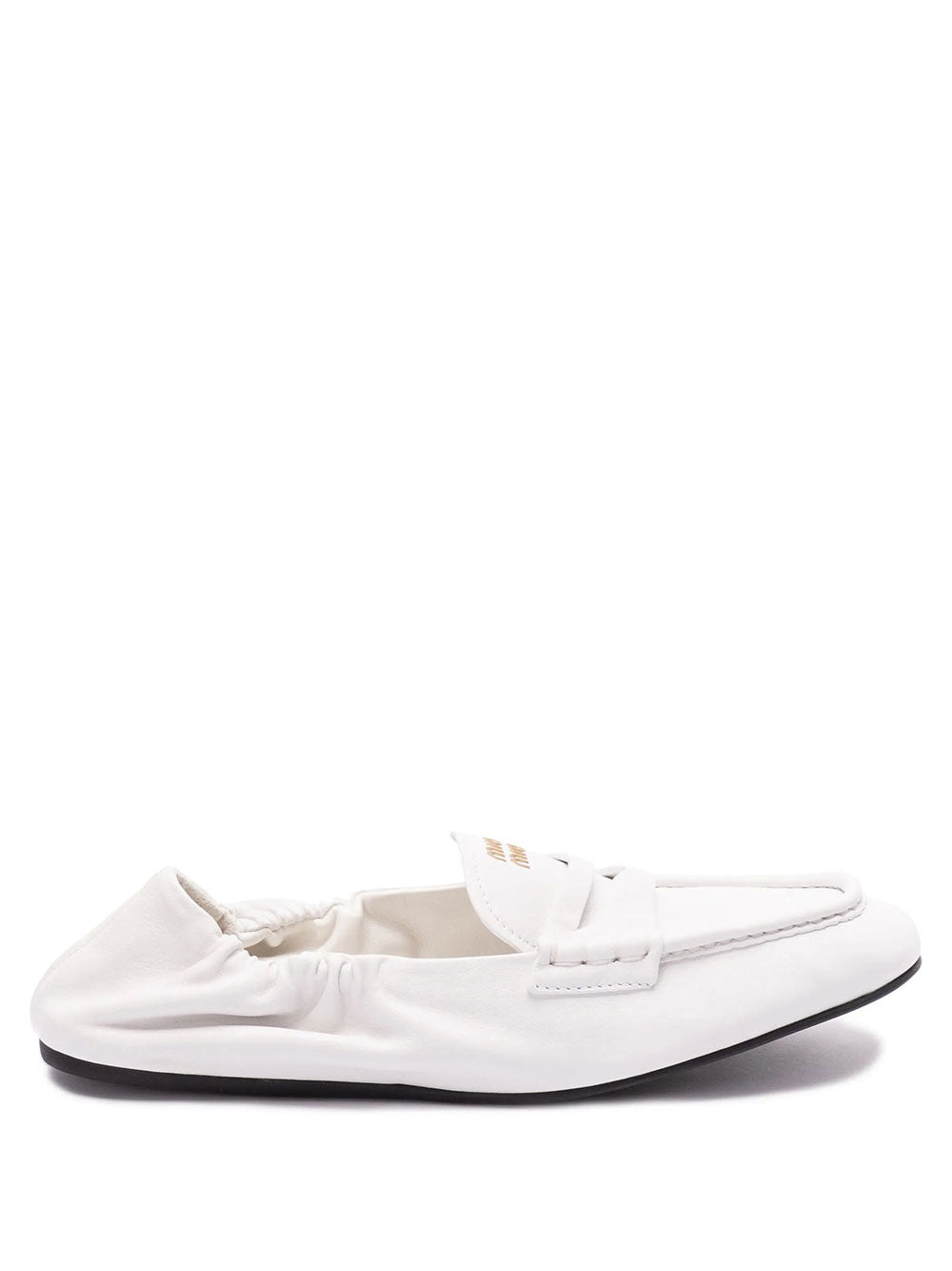 MIUMIU Ruches Nappa Leather Loafers Women