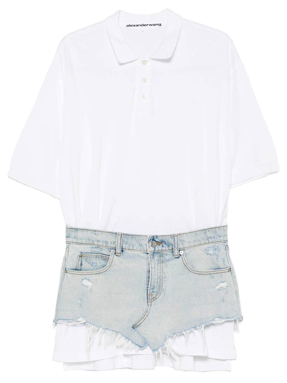 ALEXANDER WANG Pre-Styled Denim Polo Dress Women
