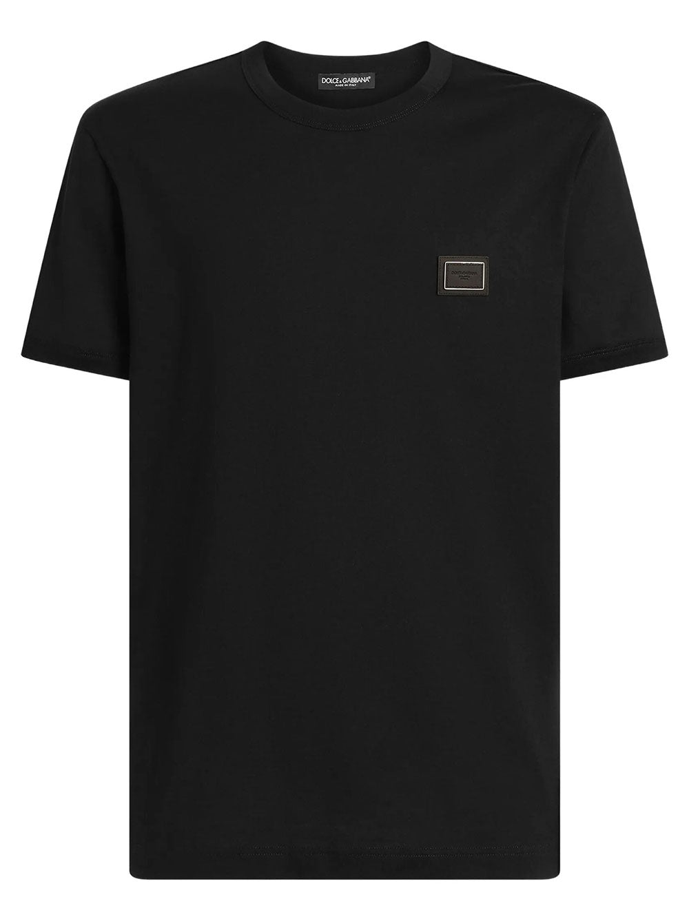 DOLCE & GABBANA Cotton T-Shirt With Plaque Women