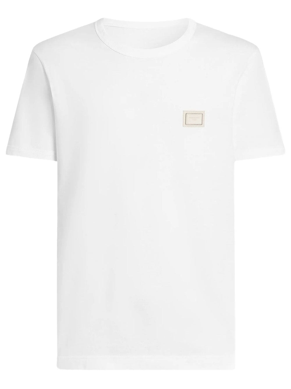 DOLCE & GABBANA Cotton T-Shirt With Plaque Women