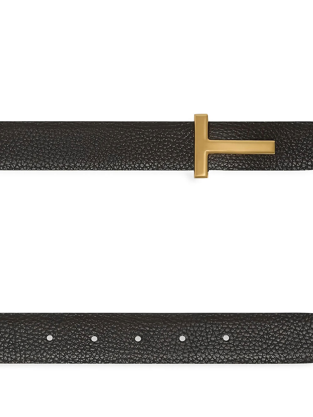 TOM FORD Tom Ford Men Grained Leather T-Buckle Belt