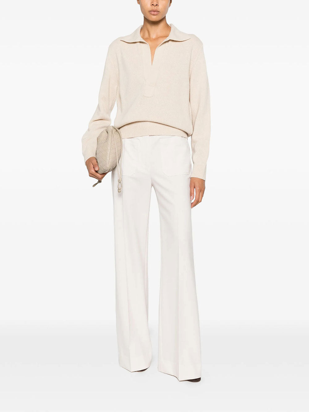 VICTORIA BECKHAM Victoria Beckham Women Genevieve Polo Jumper In Merino Wool