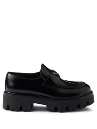 Prada Women Mocassini In Pelle Spazzolata