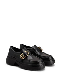 Tod's Women Leather Chunky Loafers With Metal Buckle And Rings