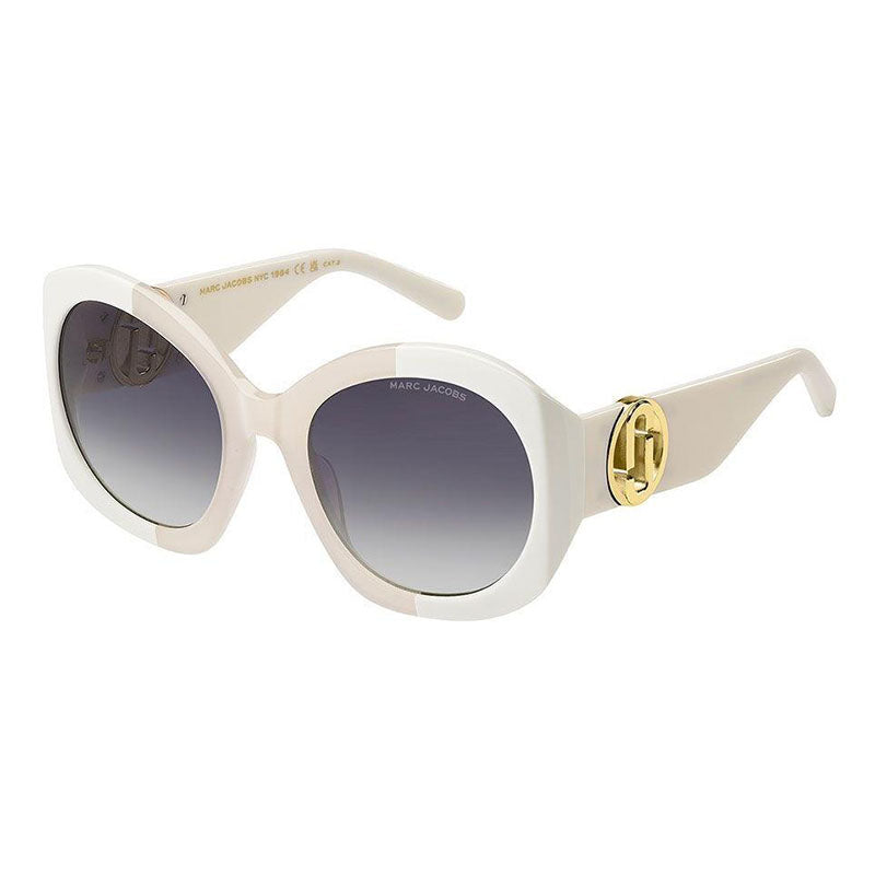Marc Jacobs Sunglasses Butterfly Full Rim, Ivory Frame and Grey Azure Gradient Lens MARC722/S0SZJGB