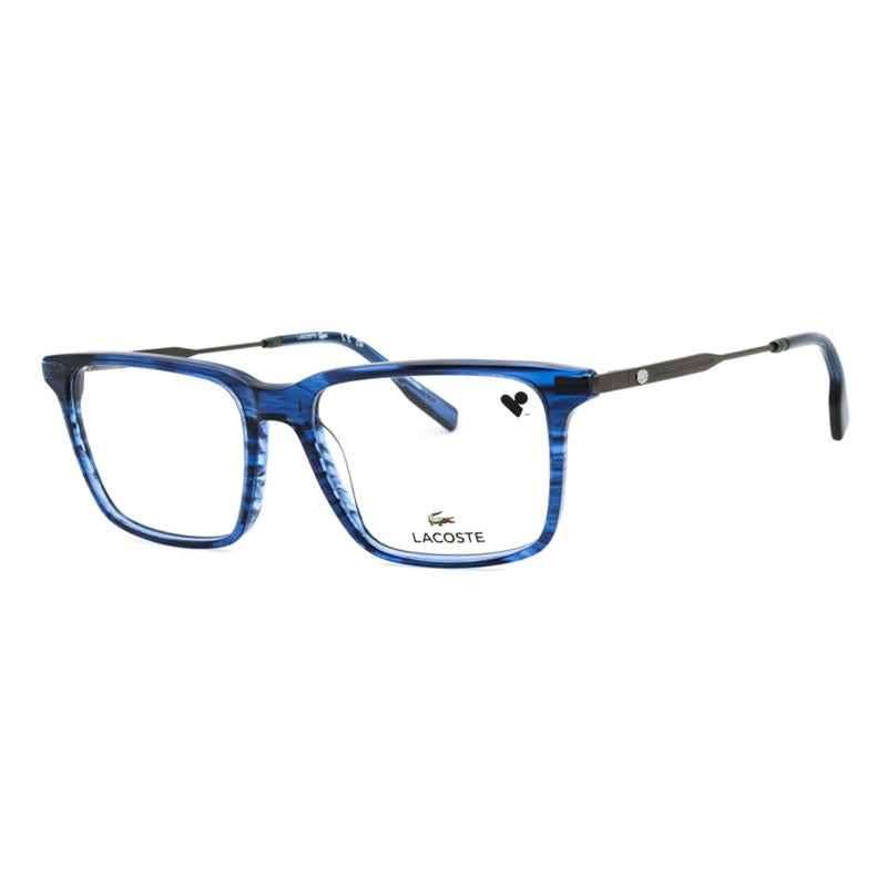 Lacoste Eyeglasses Rectangle Full Rim, Blue Frame and Clear Demo Lenses Lens L2925N400