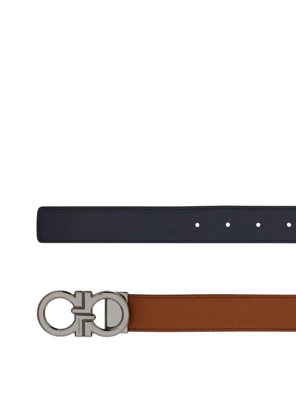 FERRAGAMO Ferragamo Men Gancini Grained Leather Reversible Belt