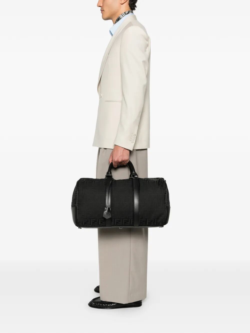 Fendi Men Ff Nylon Medium Travel Bag