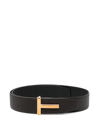 TOM FORD Tom Ford Men Grained Leather T Icon Belt