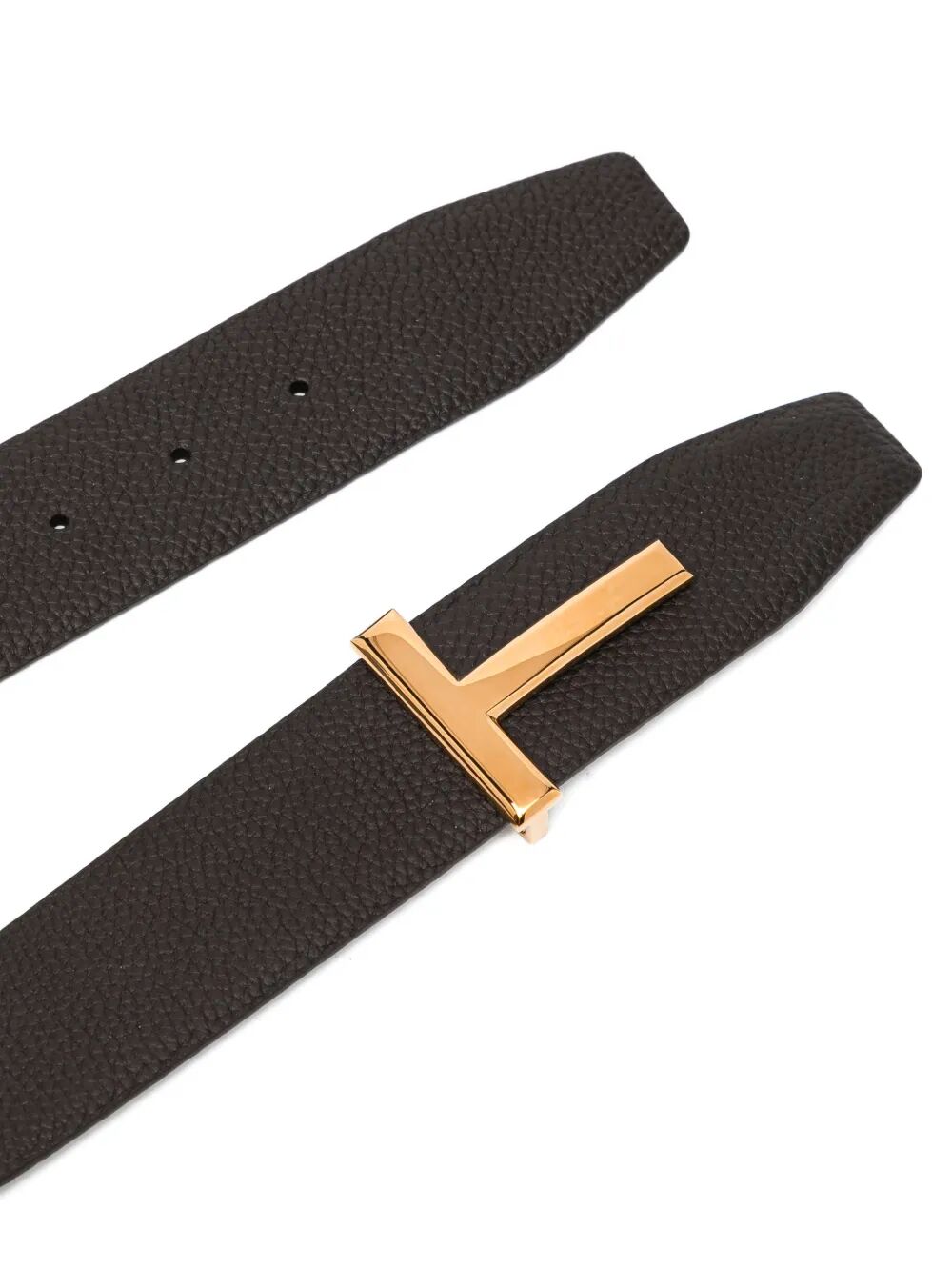TOM FORD Tom Ford Men Grained Leather T Icon Belt