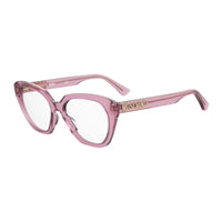 Moschino Eyeglasses Cat Eye Full Rim, Transparent Pink Frame and Clear Demo Lens Lens MOS6280MU100