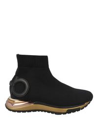 Ferragamo Womens Gardena Ankle Sock Sneakers