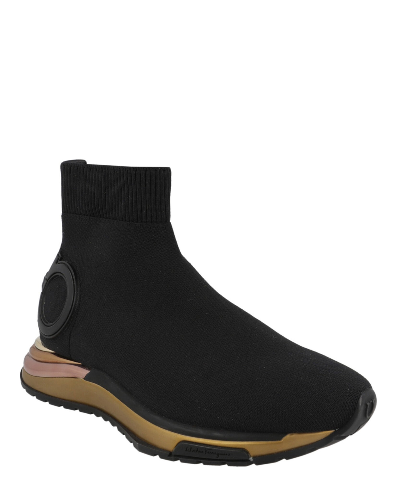 Ferragamo Womens Gardena Ankle Sock Sneakers