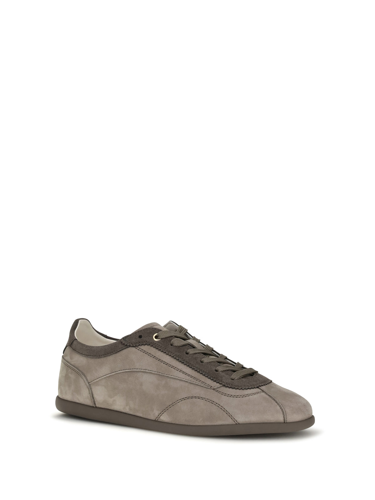 Brunello Cucinelli Men Nubuck And Suede Sneakers With Slim Sole