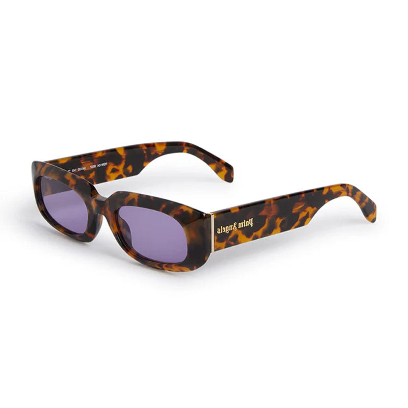 Palm Angels Sunglasses Oval Full Rim, Light Pink Frame and Brown Lens PERI104NOAH3B64