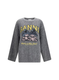 GANNI Ganni Women Mushroom Teddy Alpaca-Blend Sweater