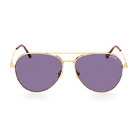 Tom Ford Tom Ford Sunglasses Aviator Full Rim, Shiny Deep Gold Frame and Blue Lens FT099630V