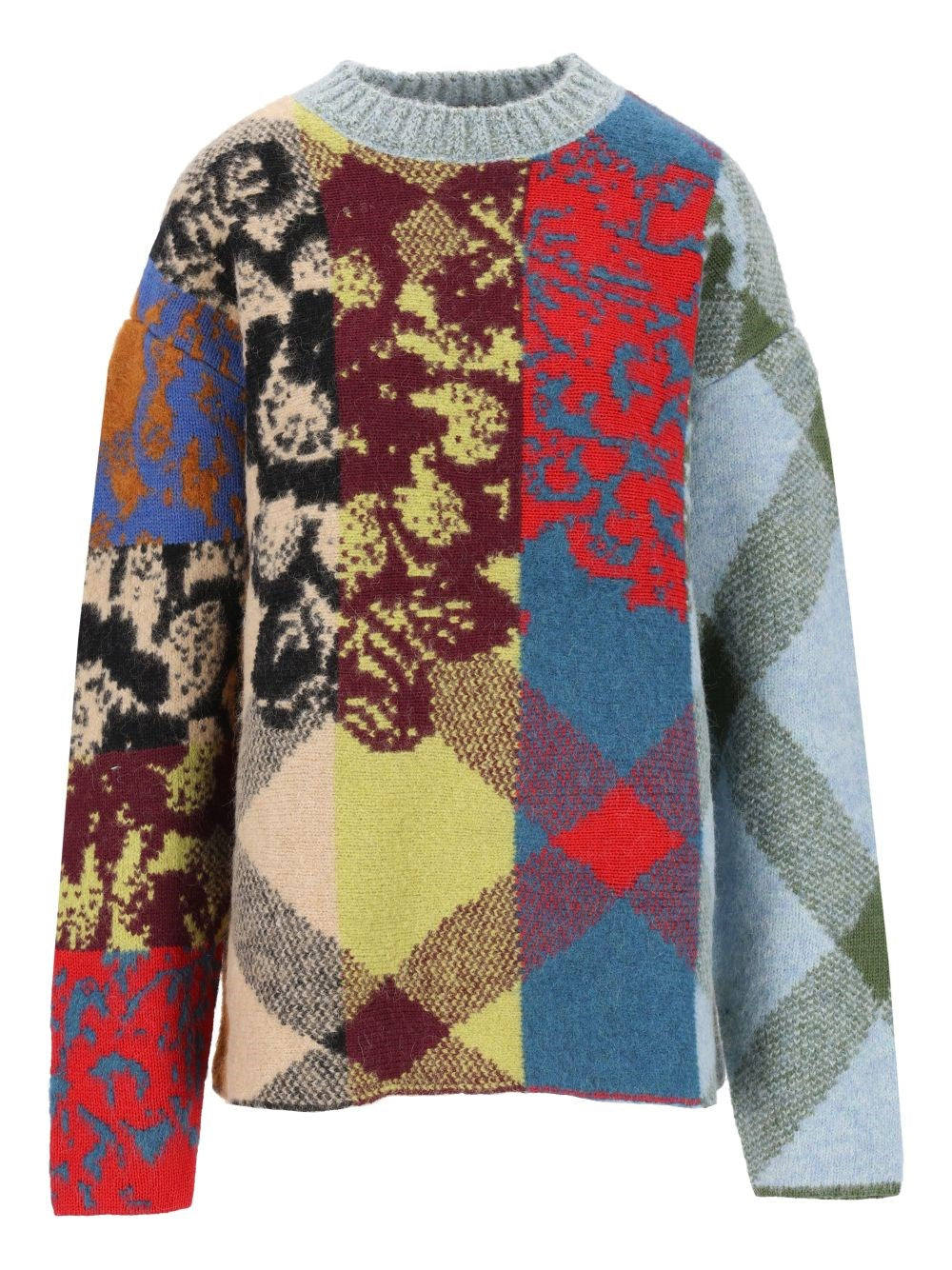 Dries Van Noten Men Patchwork Wool Sweater