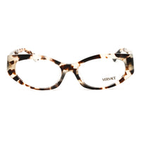 Versace Eyeglasses Oval Full Rim, Havana Grey Frame and Clear Demo Lenses Lens VE3369F5498