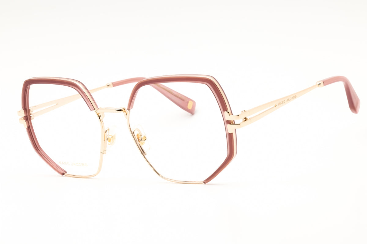 Marc Jacobs Marc Jacobs Eyeglasses Geometric Full Rim, Palladium Silver/Purple Frame and Clear Demo Lenses Lens MJ10920GME00