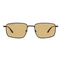 Lacoste Sunglasses Rectangle Full Rim, Matte Light Gunmetal Frame and Brown Grey Lens L277S033