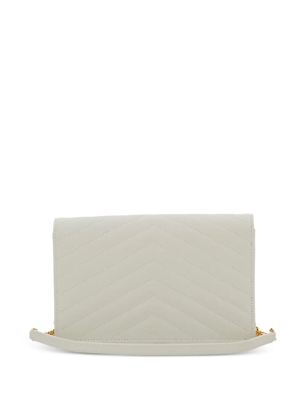 SAINT LAURENT Saint Laurent Women Cassandre Envelope Chain Wallet In Grain De Poudre Leather