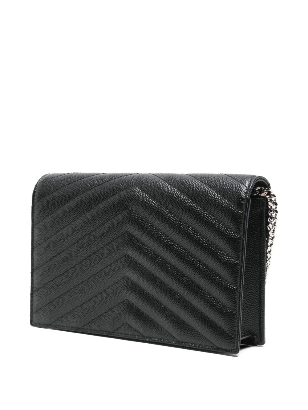 SAINT LAURENT Saint Laurent Women Cassandre Envelope Chain Wallet In Grain De Poudre Leather