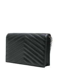 SAINT LAURENT Saint Laurent Women Cassandre Envelope Chain Wallet In Grain De Poudre Leather