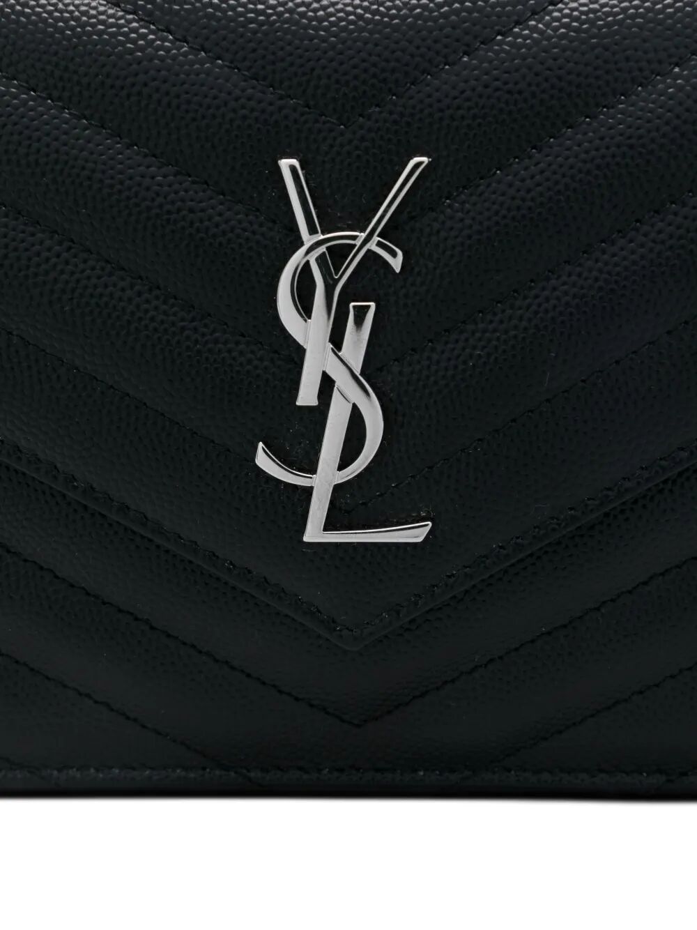 SAINT LAURENT Saint Laurent Women Cassandre Envelope Chain Wallet In Grain De Poudre Leather
