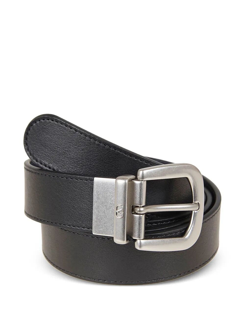 Valentino Garavani Men Mini V Logo Reversible Leather Belt