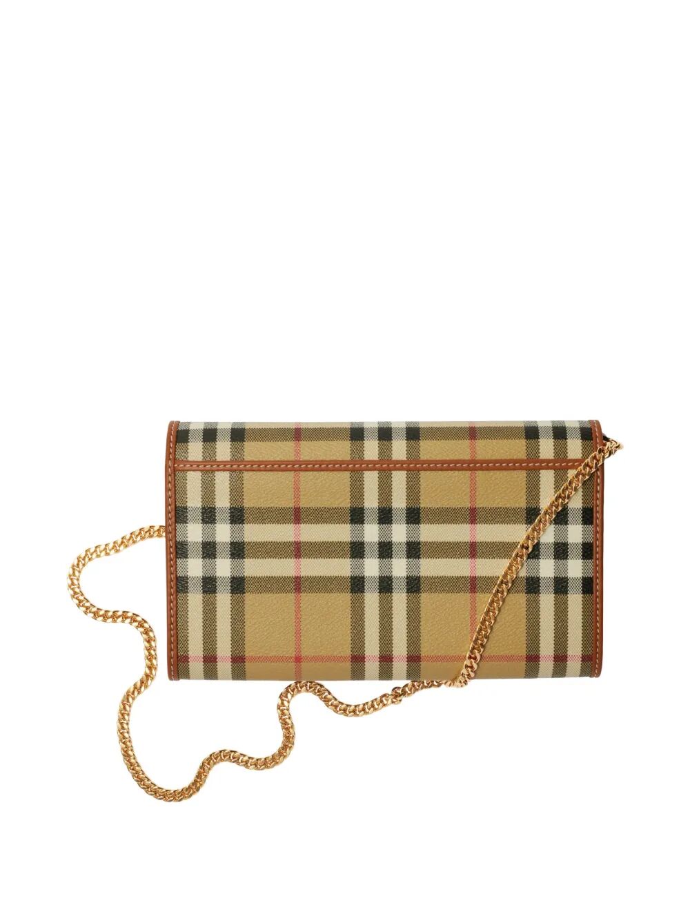 Burberry Women Check Chain Strap Wallet