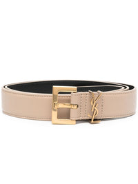 SAINT LAURENT Saint Laurent Women Cassandre Belt With Square Buckle In Smooth Leather