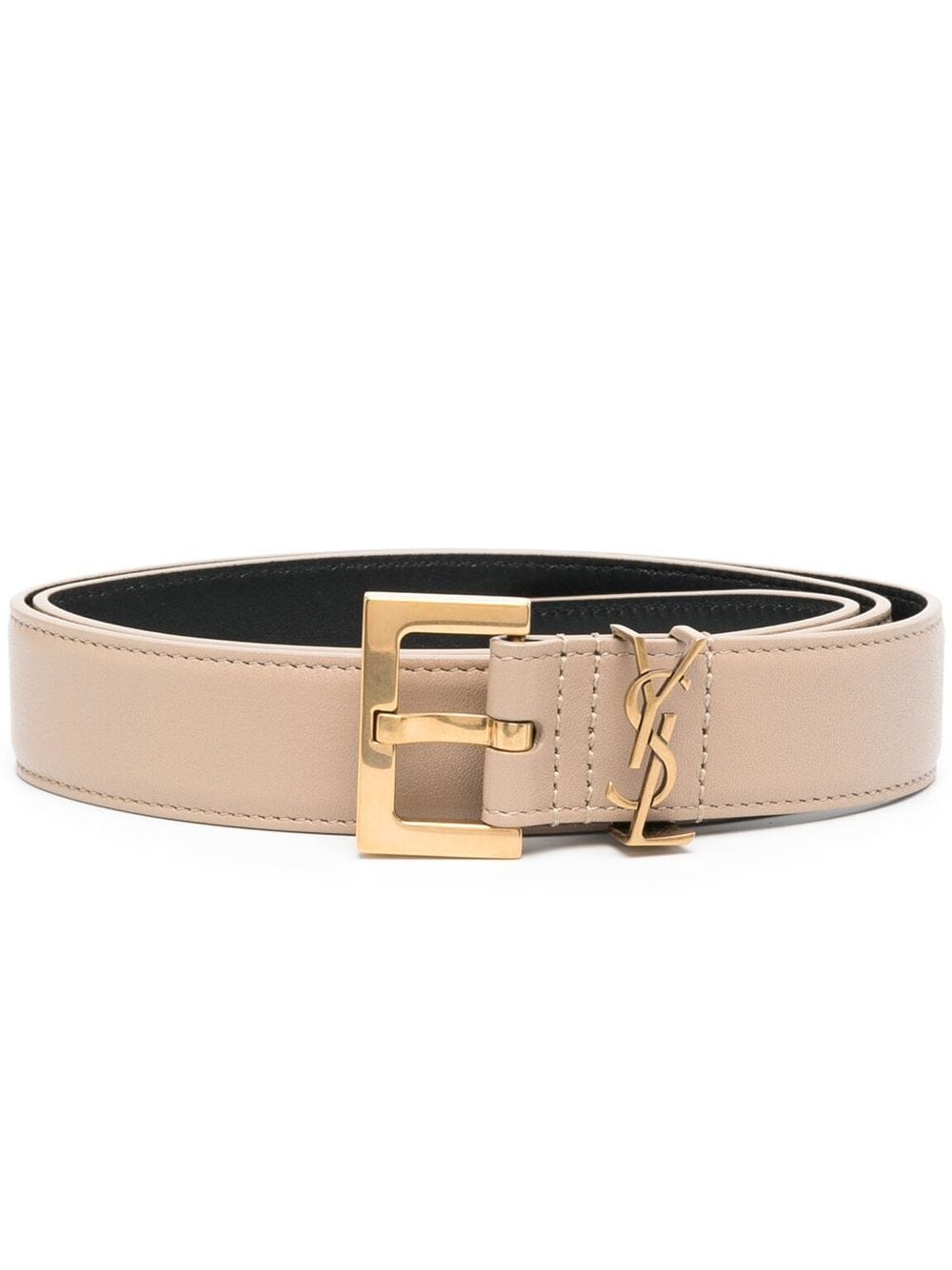 Cassandre Belt With Square Buckle In Smooth Leather Women